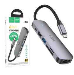 [103316] HOCO HB28 6 in 1 USB-C Multifunction Adapter