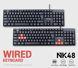 [121233] NUBWO NK48 USB Wired Keyboard (ENG/THAI Layout)