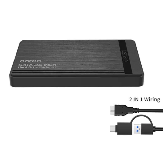 Onten OTN-UHD1 USB-A/ USB-C 2.5" HDD Case 3.0