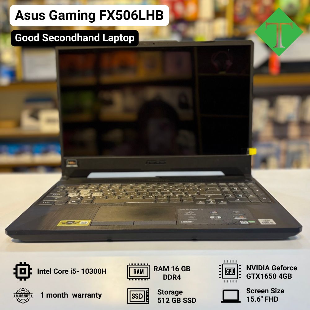 Asus Gaming FX506LHB (i5- 10300H, 16GB, SSD 512GB, GTX1650 4GB, 15.6") Black