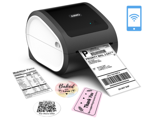 AIMO D520 Label Printer (USB + Bluetooth)