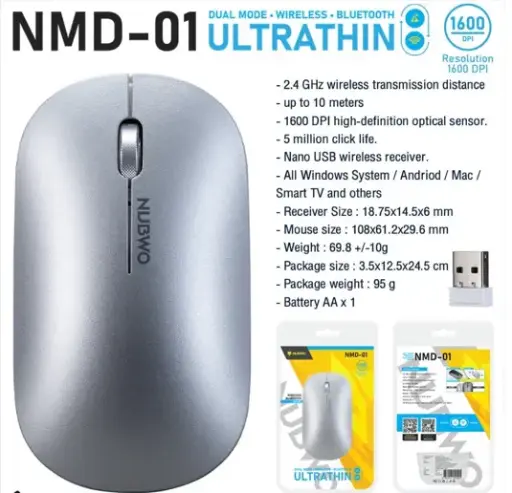 [127203] Nubwo NMD-01 Bluetooth & Wireless Mouse