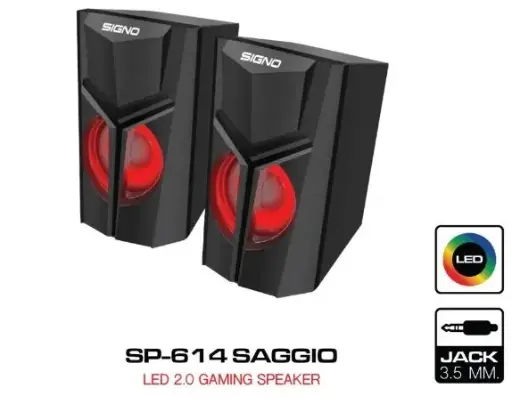 [P000517] Signo SP-614 SAGGIO LED 2.0 Gaming Speaker