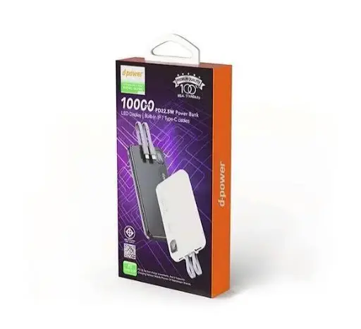[P000445] d-Power GC-1006 10000mAh FastCharge/Lightning/Type-C Power Bank